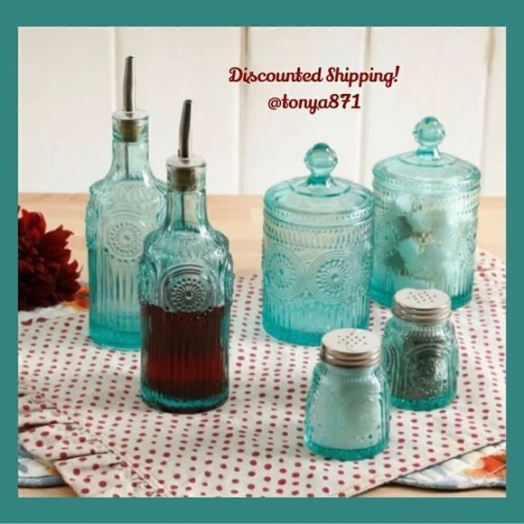 🦋 New Pioneer Woman Adeline 6-Piece Condiment Set: 6-piece serve-ware set - Picture 3 of 9